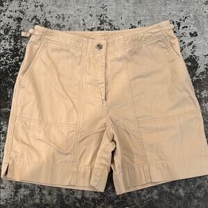 Lauren Ralph Lauren Khaki Adjustable Waist Shorts 6" Inseam Size 10